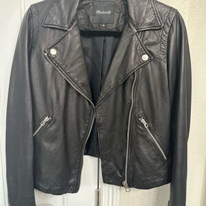 Madewell Black Leather Moto-Style Jacket